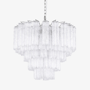 Aurora Chandelier Clear Glass Multi-Tier Crystal Glow-Neutral Decor