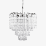 Aurora Chandelier Murano Glass Tiered Cascading Waves-Neutral Decor