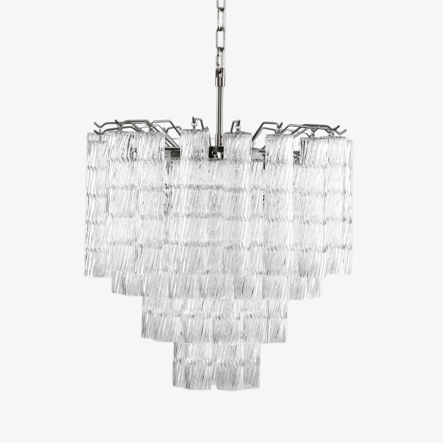 Aurora Chandelier Murano Glass Tiered Cascading Waves-Neutral Decor