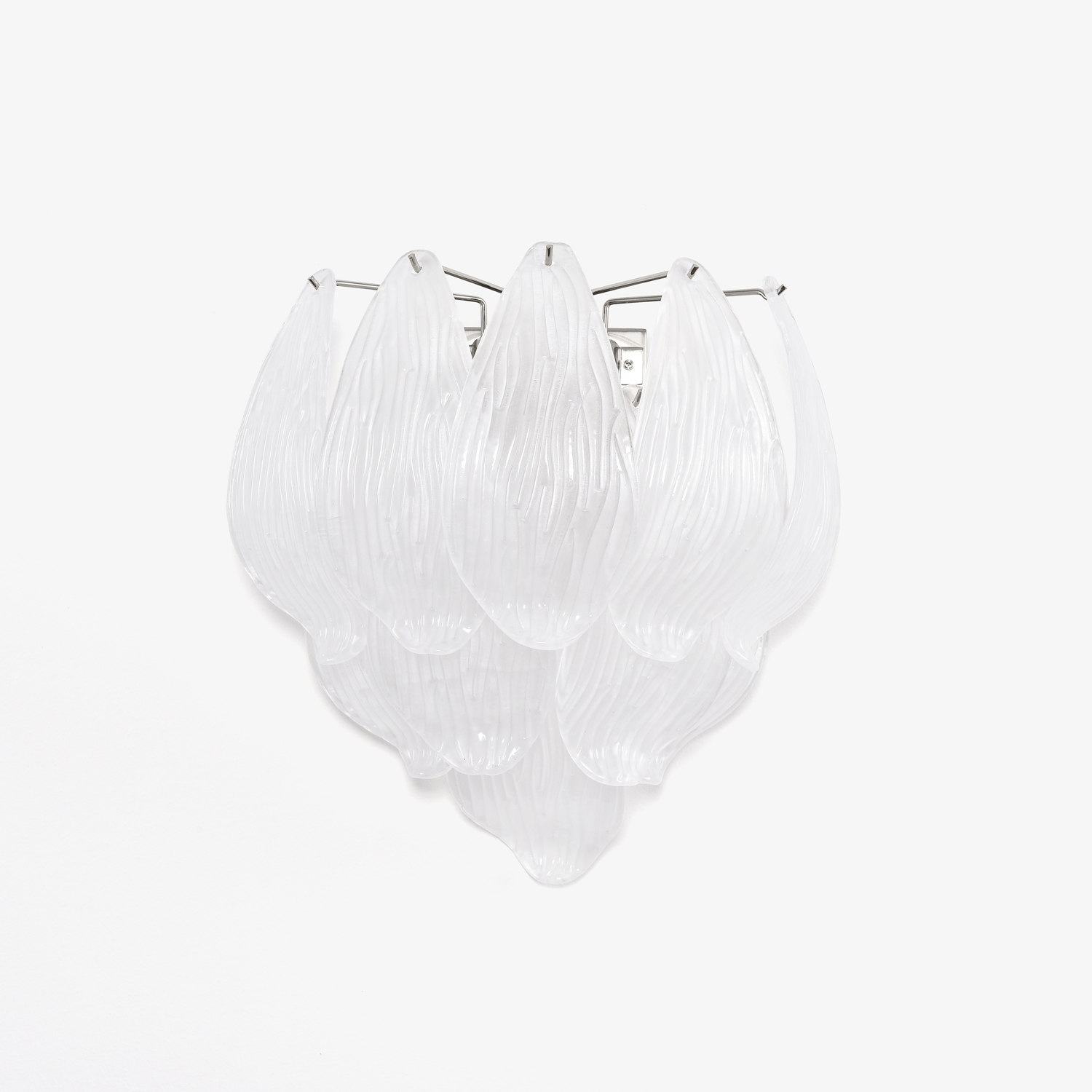 Aurora Wall Lamp Murano Glass Petal Frosted Cascading-Neutral Decor