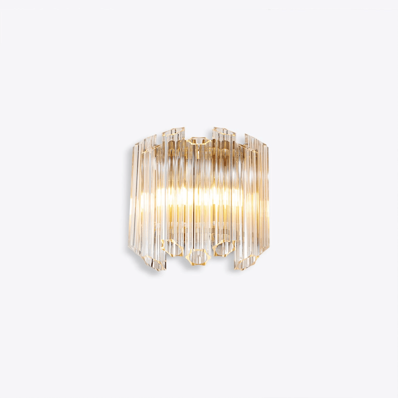 Aurora Wall Lamp Clear Murano Glass Tube Cascade-Neutral Decor