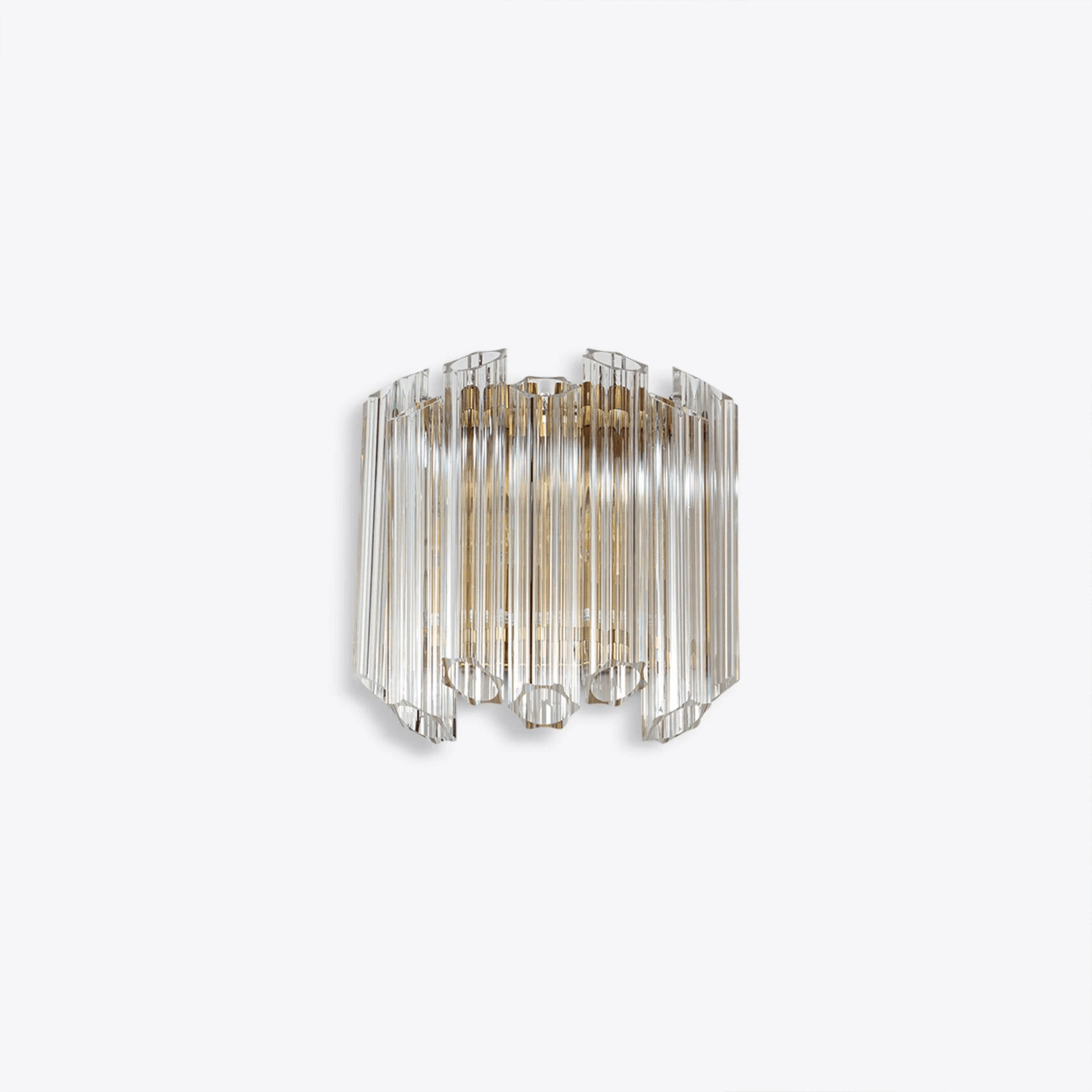 Aurora Wall Lamp Clear Murano Glass Tube Cascade-Neutral Decor