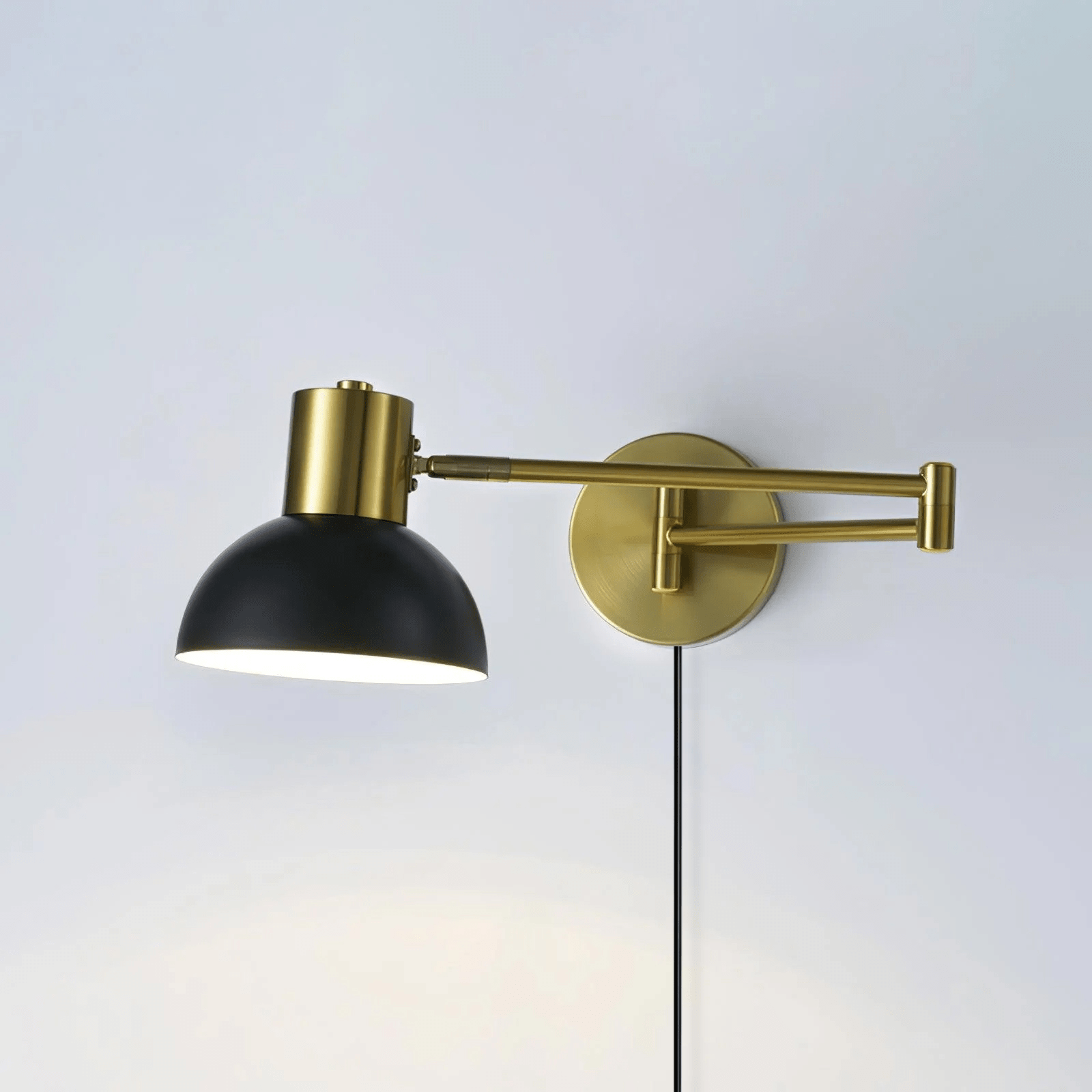 Nox Adjustable Arm Plug In Wall Lamp-Neutral Decor