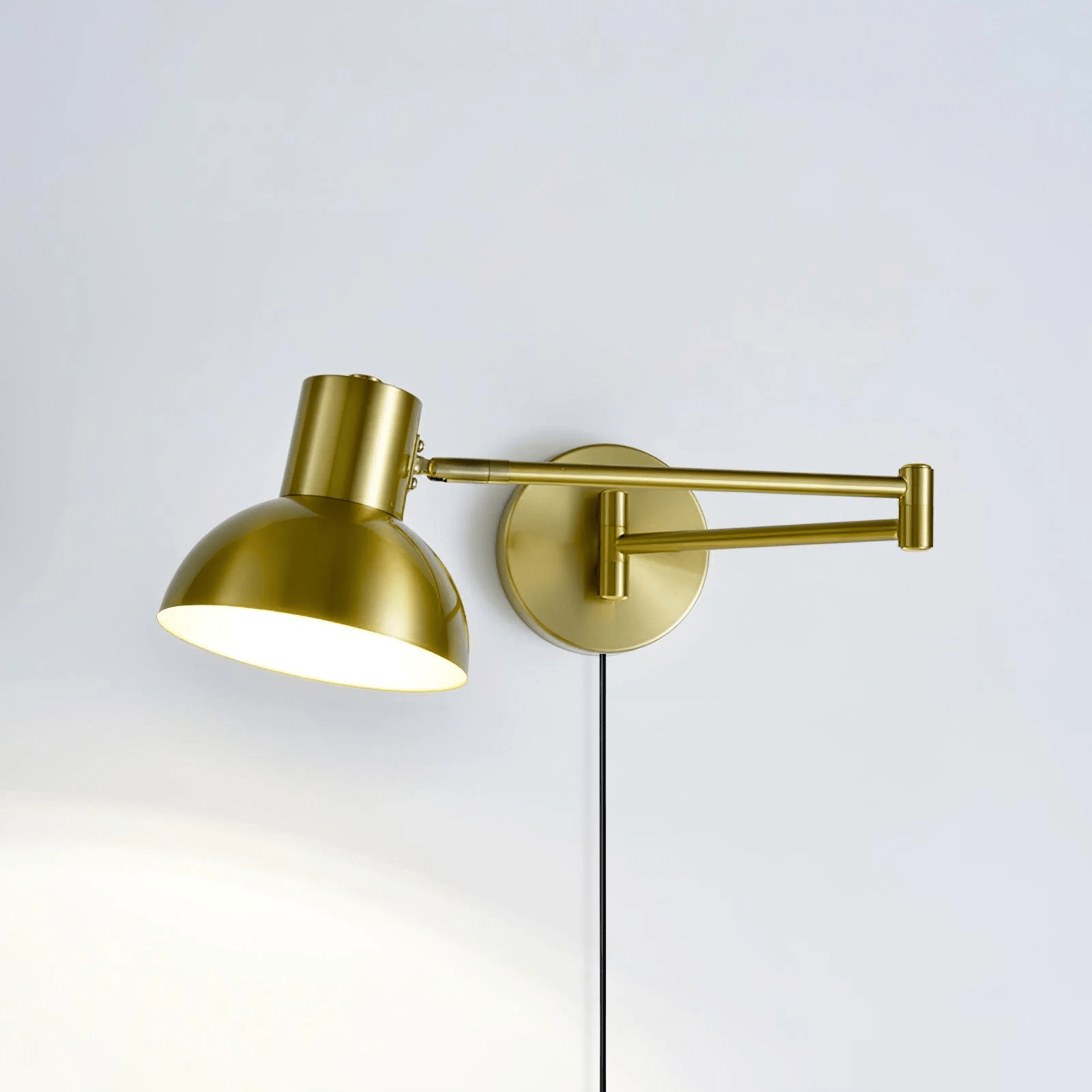 Nox Adjustable Arm Plug In Wall Lamp-Neutral Decor