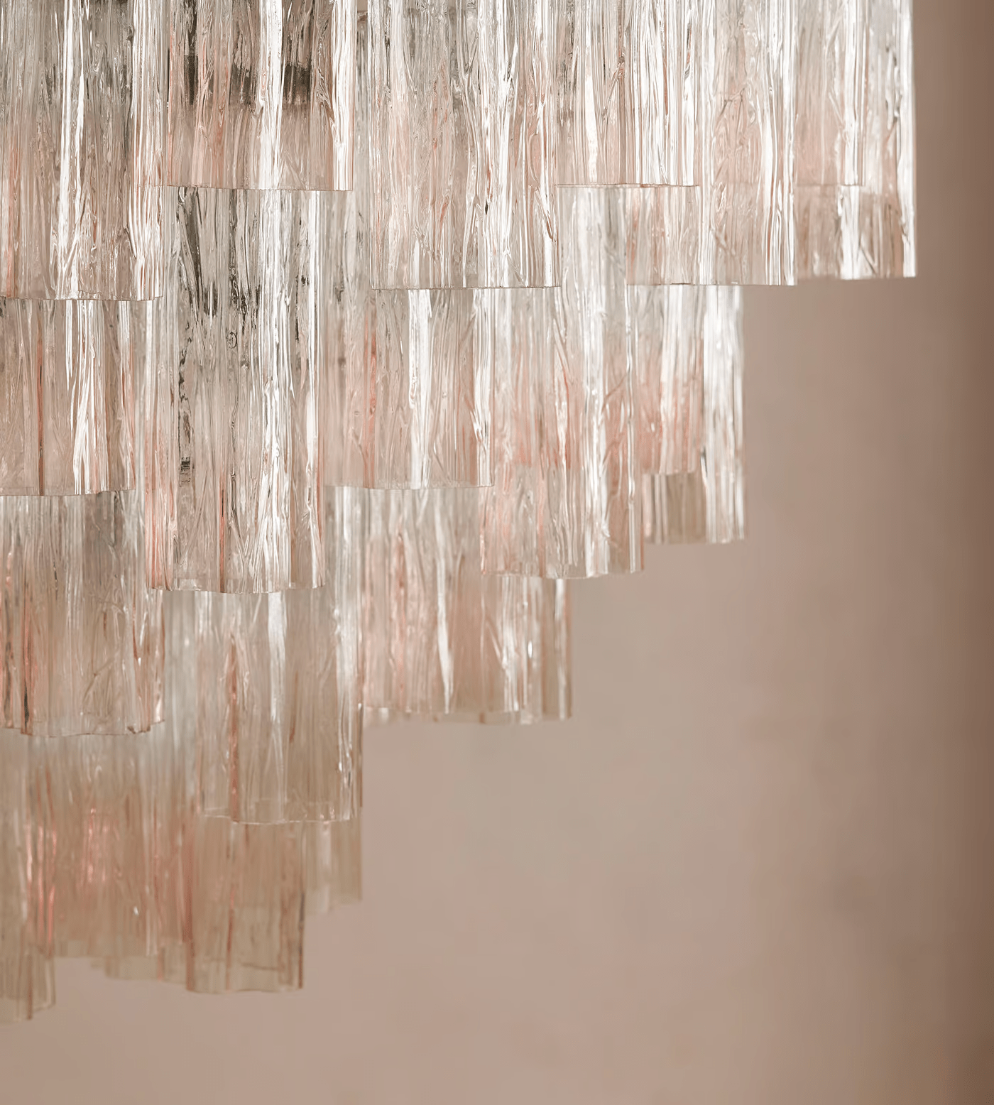 Aurora Chandelier Murano Glass Tiered Green-Neutral Decor