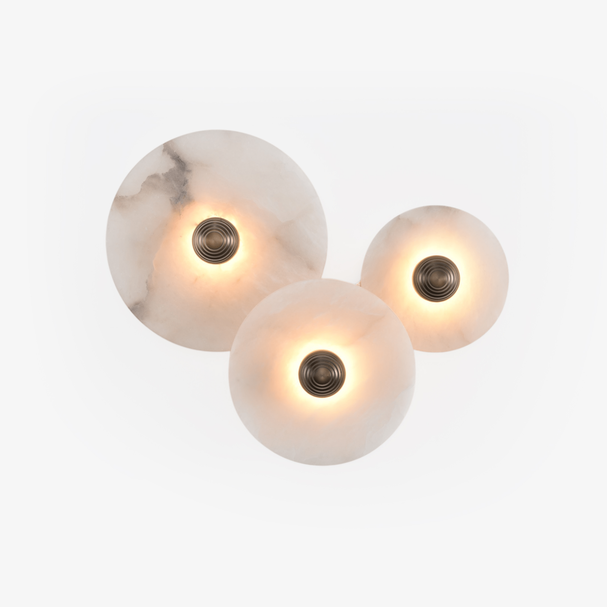 Selene Minimalist Alabaster Ceiling Light-Neutral Decor