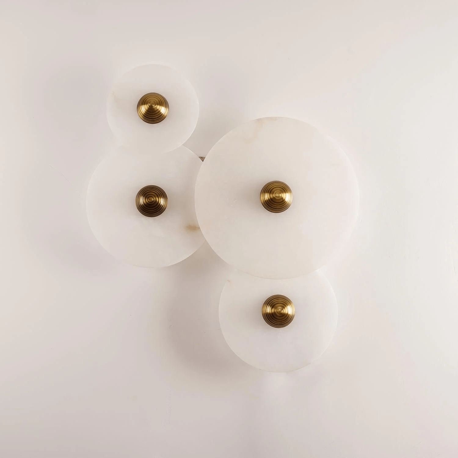 Selene Minimalist Alabaster Ceiling Light-Neutral Decor
