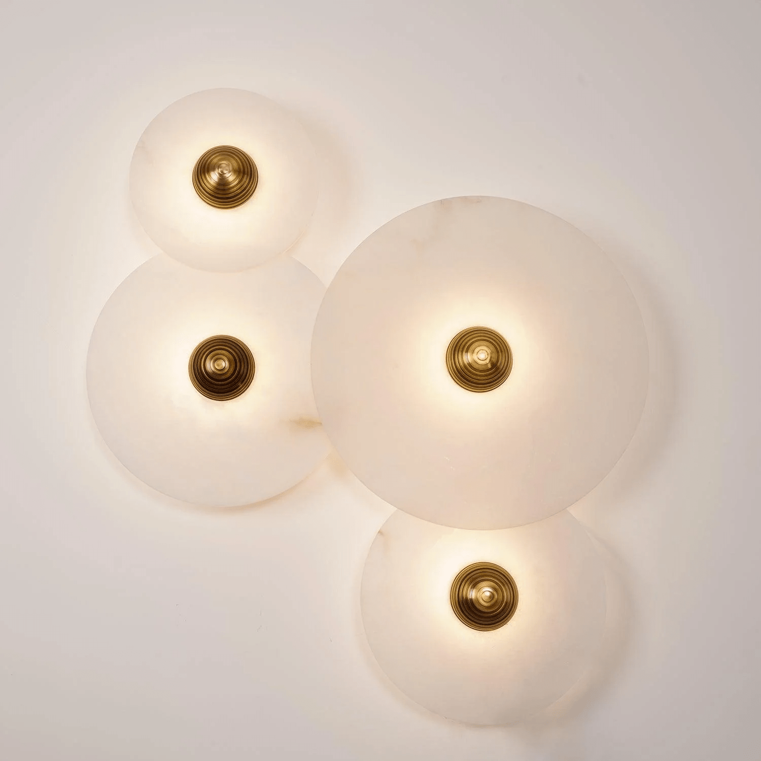 Selene Minimalist Alabaster Ceiling Light-Neutral Decor