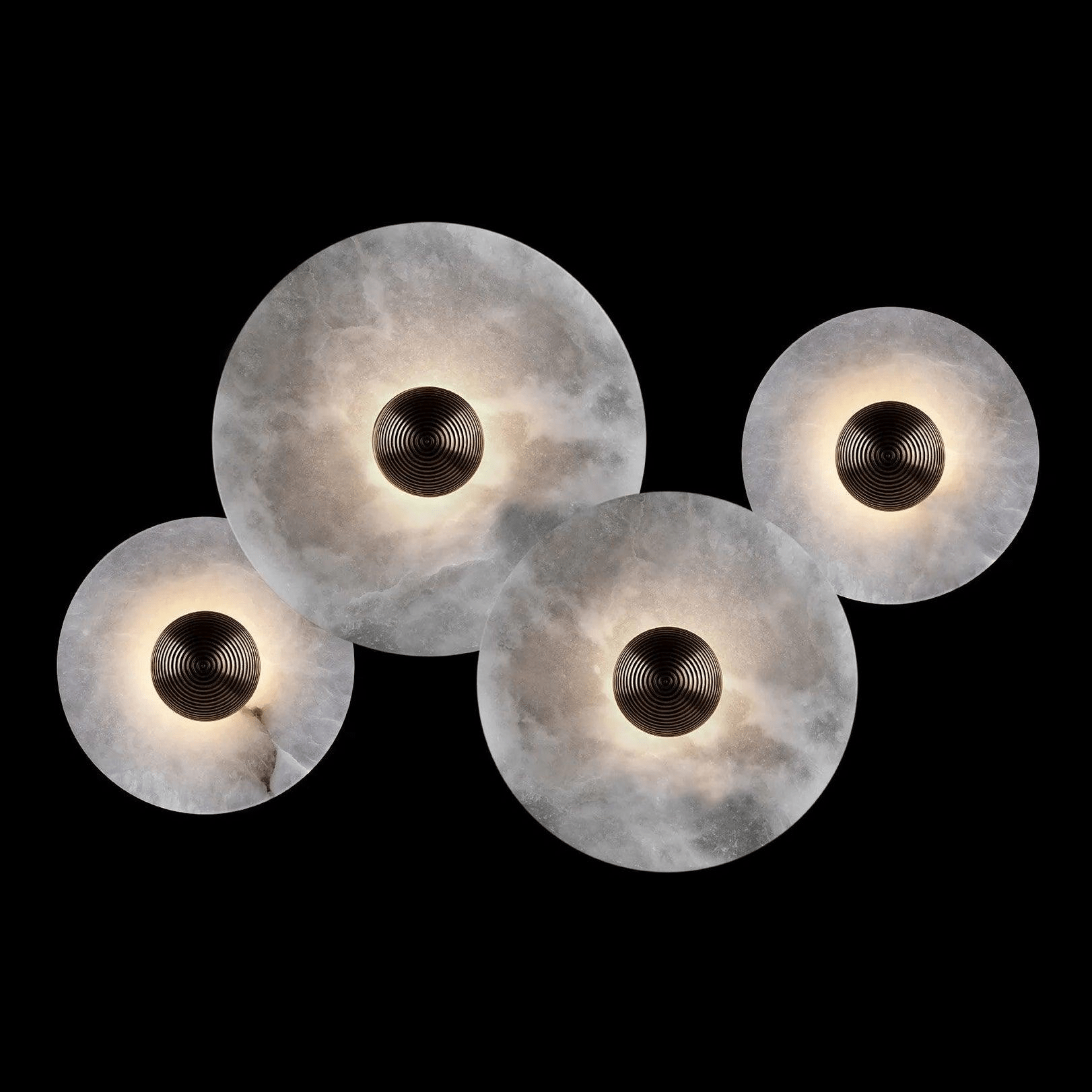 Selene Minimalist Alabaster Ceiling Light-Neutral Decor