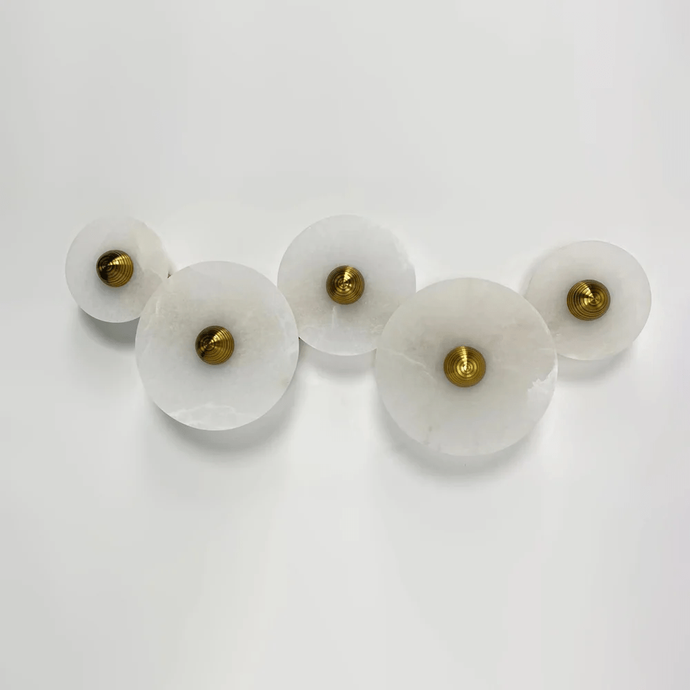 Selene Minimalist Alabaster Ceiling Light-Neutral Decor