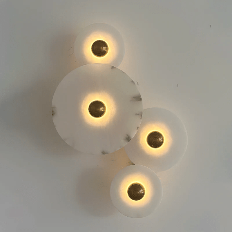 Selene Minimalist Alabaster Ceiling Light-Neutral Decor