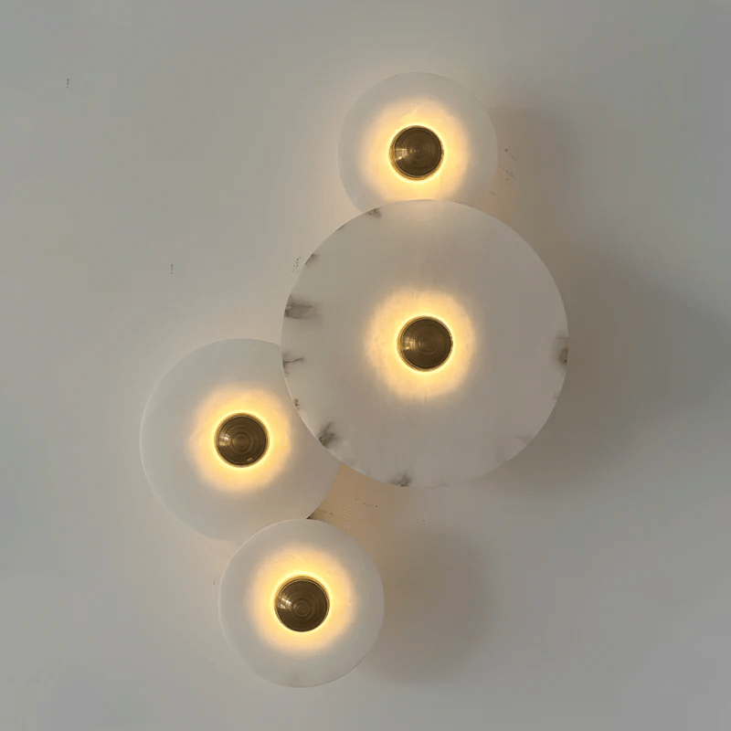 Selene Minimalist Alabaster Ceiling Light-Neutral Decor
