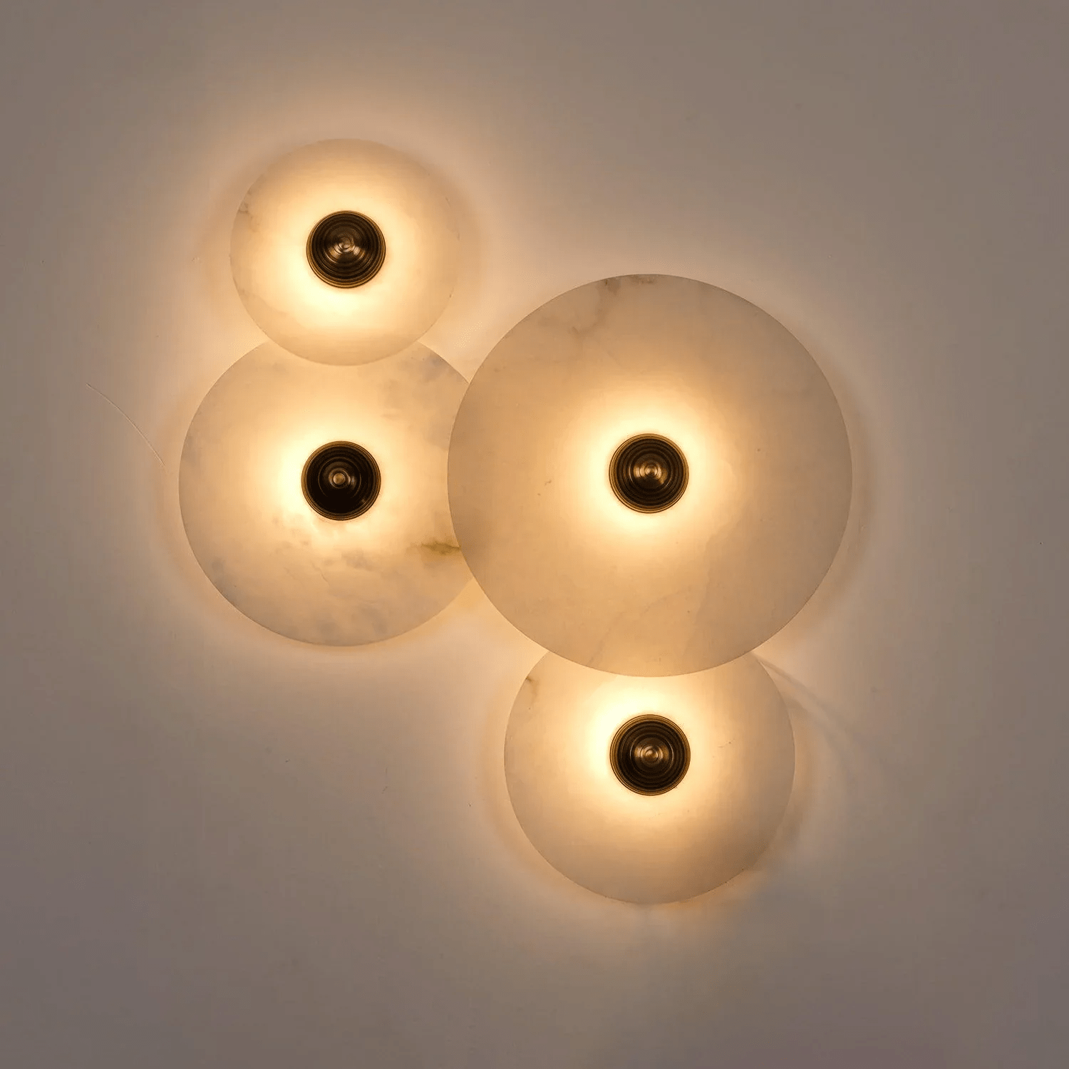 Selene Minimalist Alabaster Ceiling Light-Neutral Decor