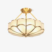 Levenor Ceiling Light Frosted Glass Petal Brass Art-Neutral Decor
