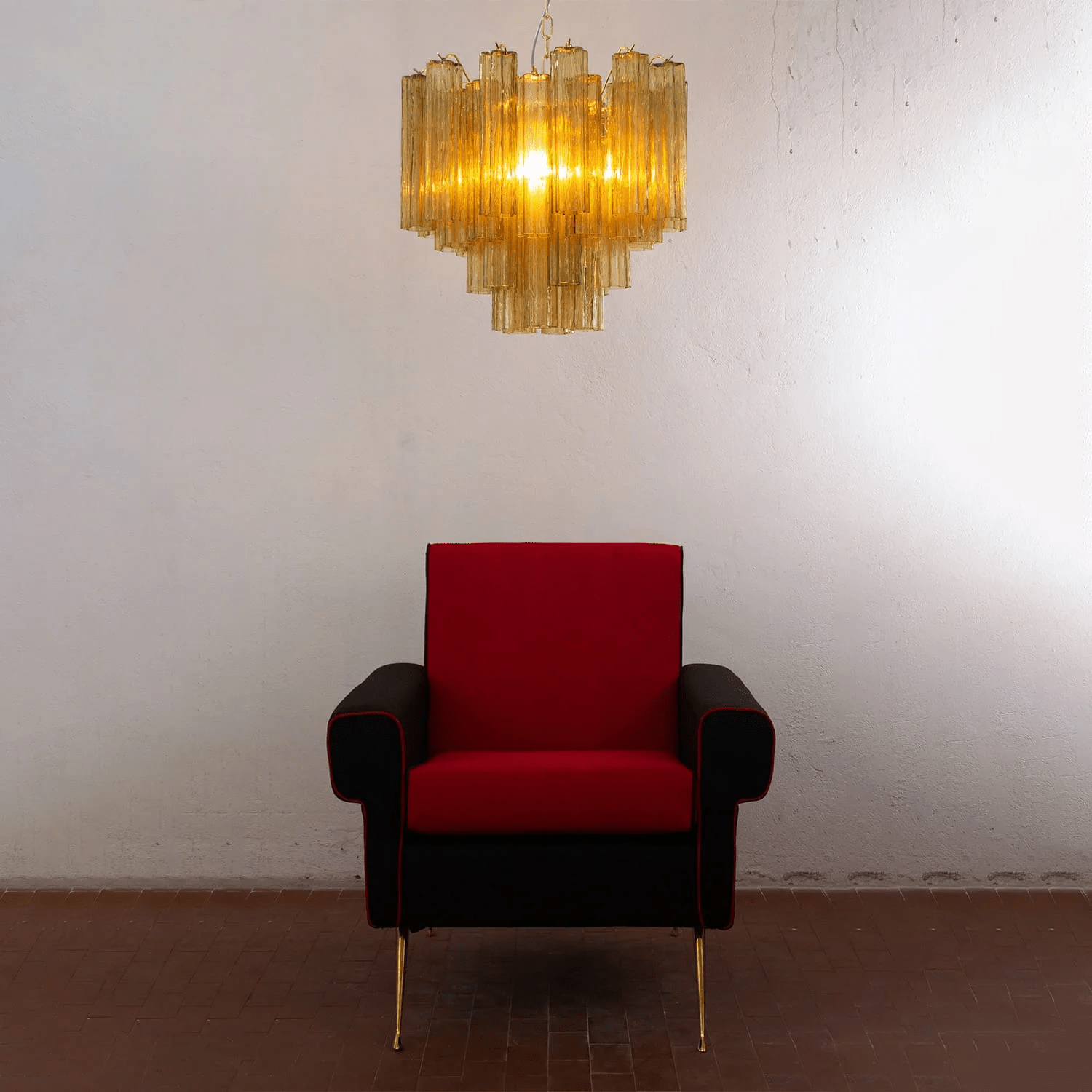 Aurora Chandelier Murano Glass Tiered-Neutral Decor