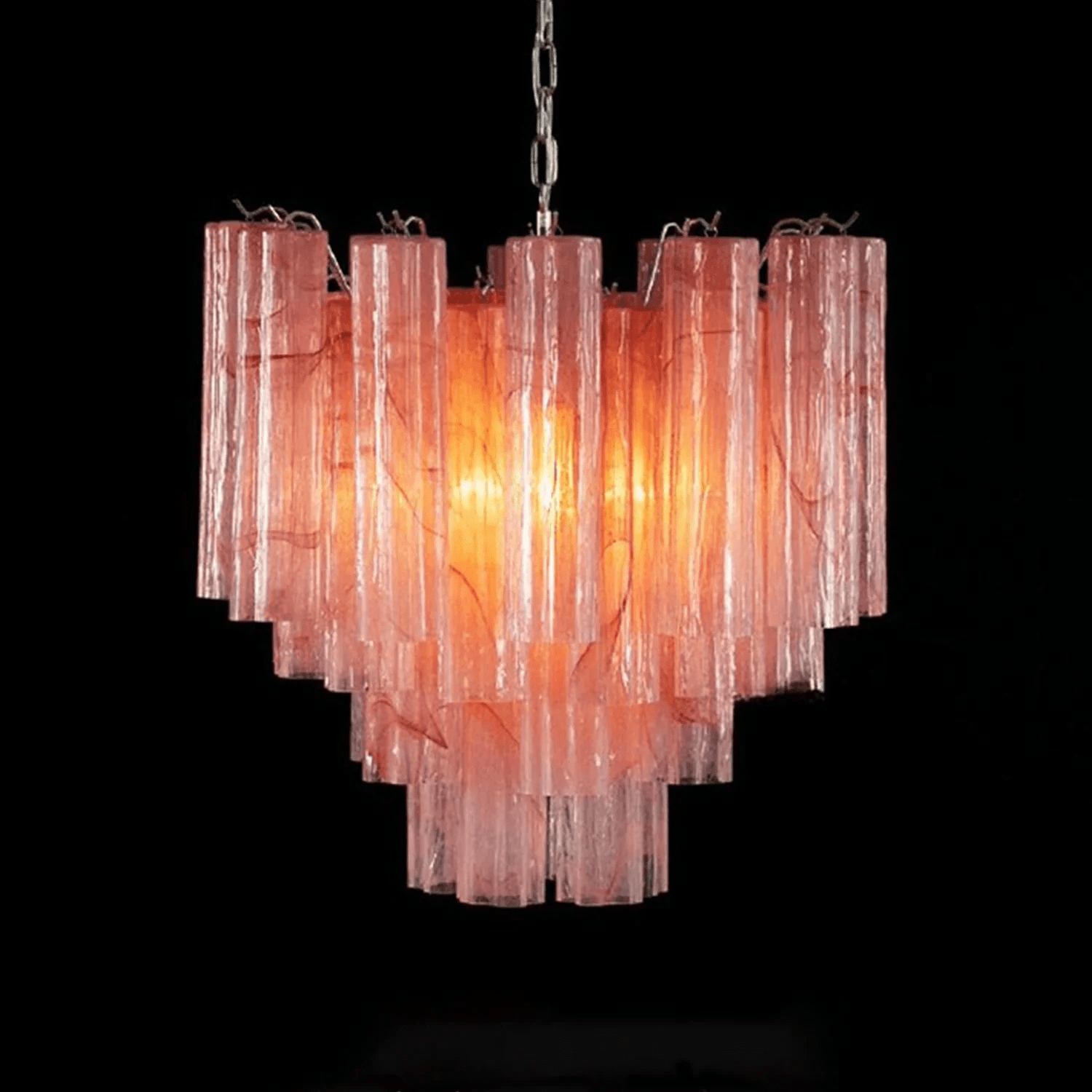 Aurora Chandelier Murano Glass Tiered-Neutral Decor