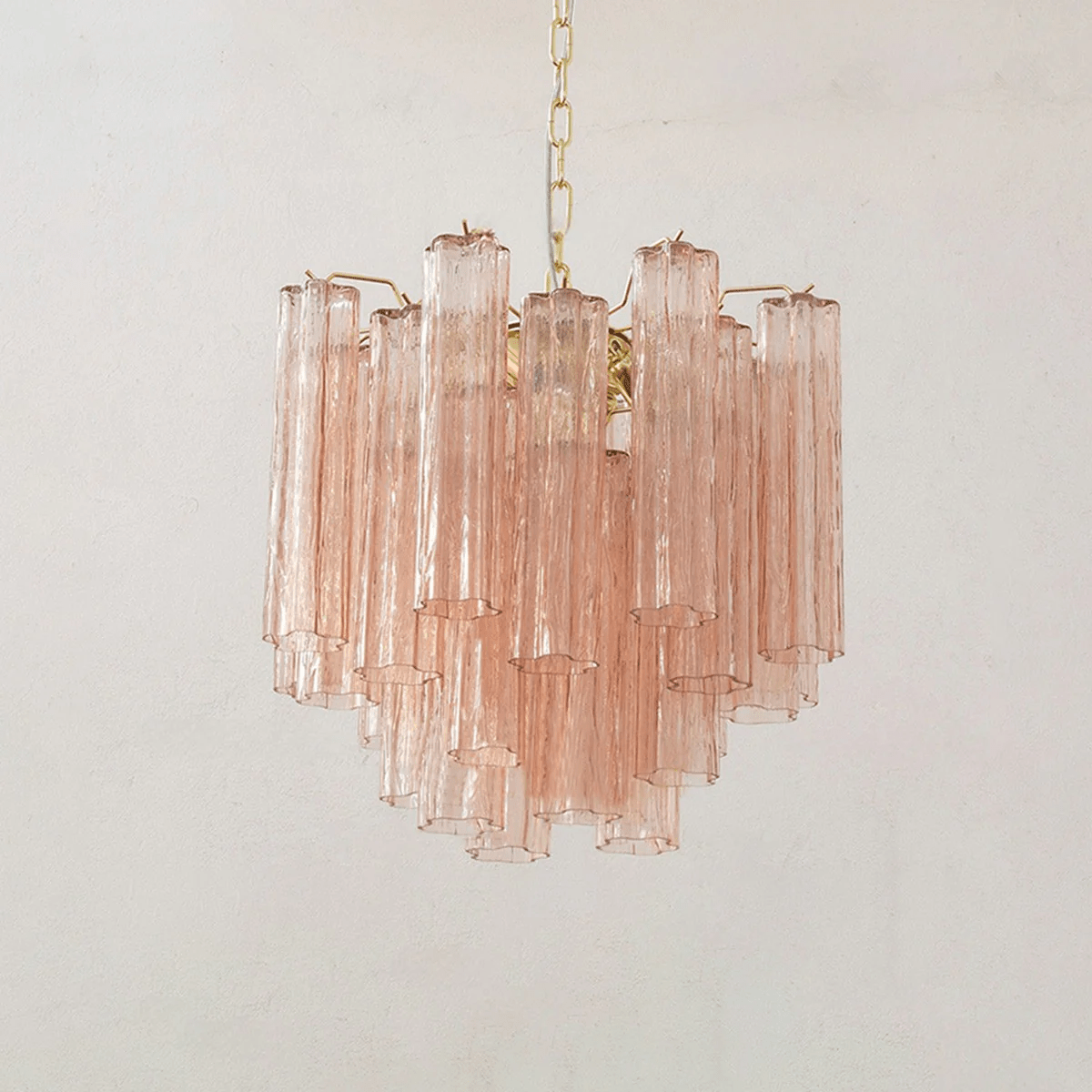 Aurora Chandelier Murano Glass Tiered-Neutral Decor