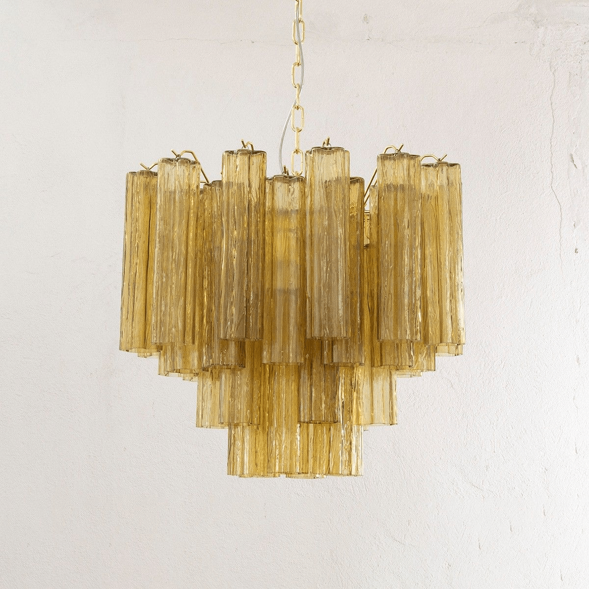 Aurora Chandelier Murano Glass Tiered-Neutral Decor
