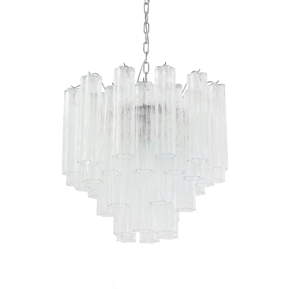 Aurora Chandelier Murano Glass Tiered-Neutral Decor