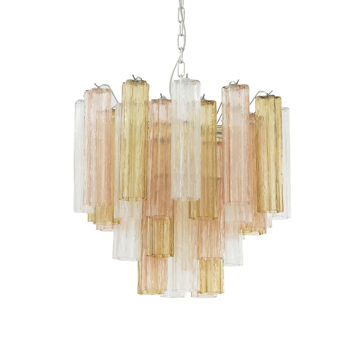 Aurora Chandelier Murano Glass Tiered-Neutral Decor