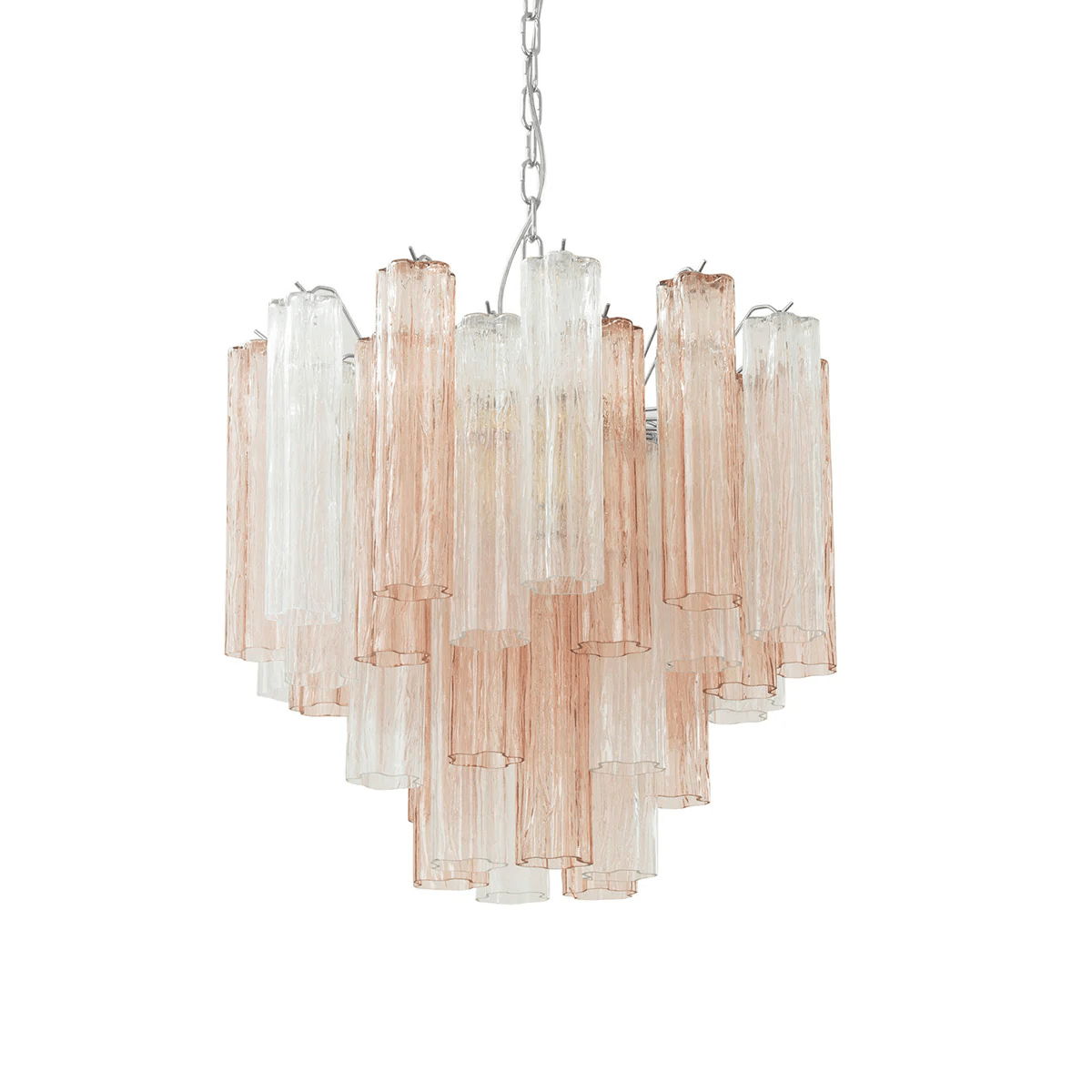Aurora Chandelier Murano Glass Tiered-Neutral Decor
