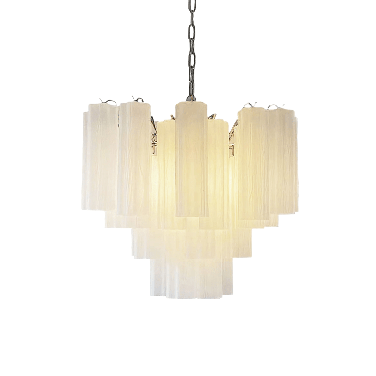 Aurora Chandelier Murano Glass Tiered-Neutral Decor