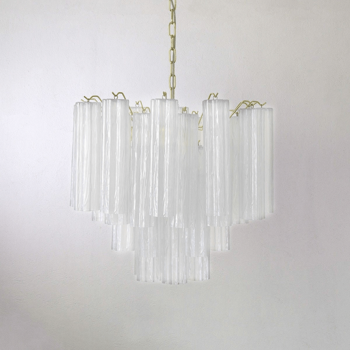 Aurora Chandelier Murano Glass Tiered-Neutral Decor