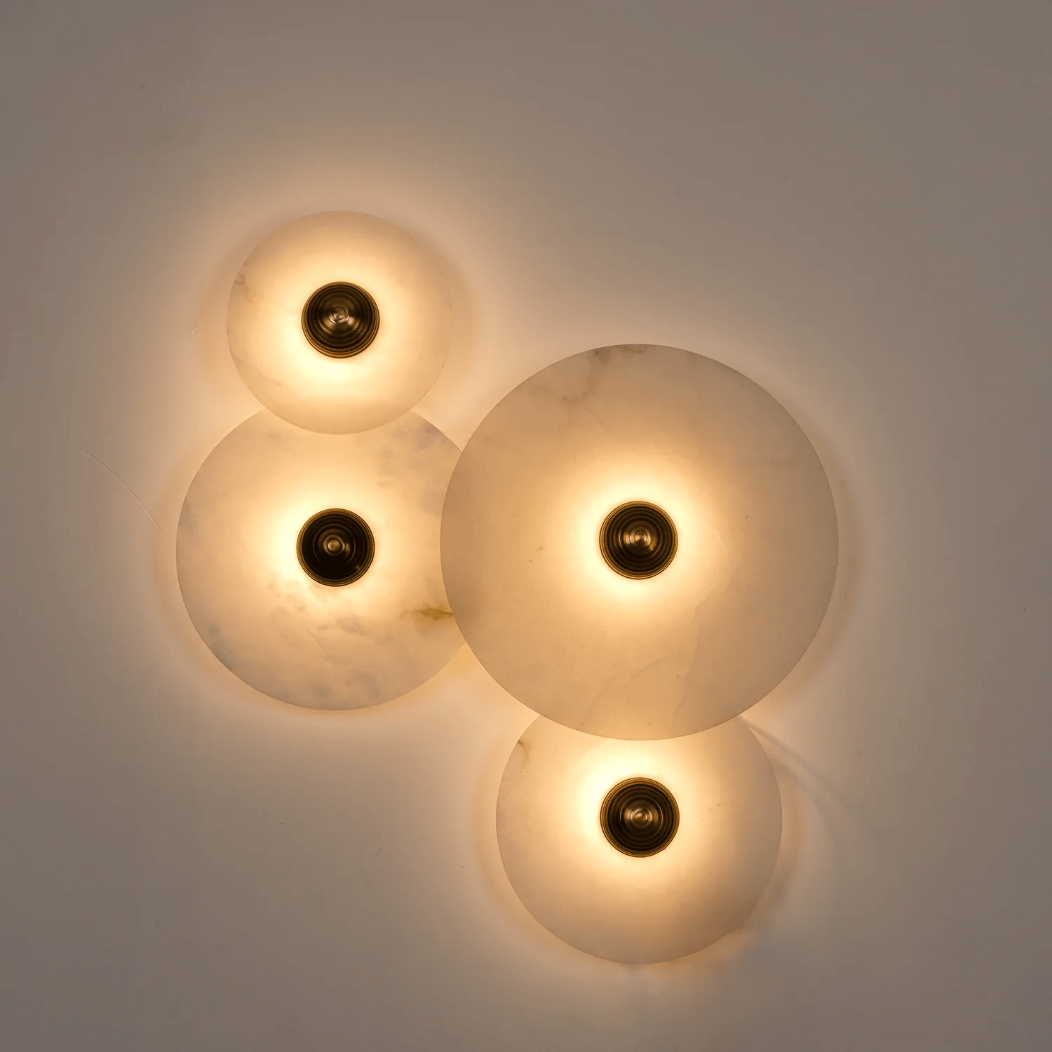 Selene Minimalist Alabaster Ceiling Light-Neutral Decor