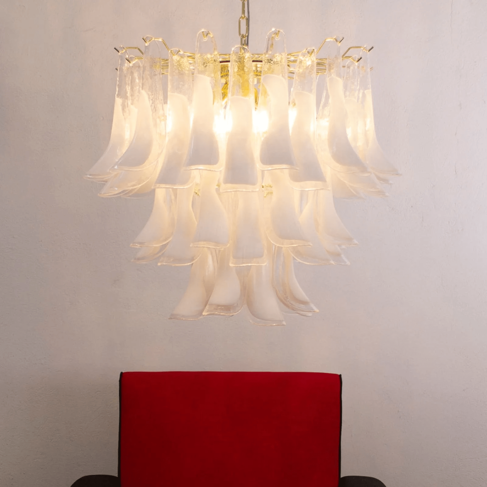 Aurora Chandelier Murano Glass Tiered Italian-Neutral Decor