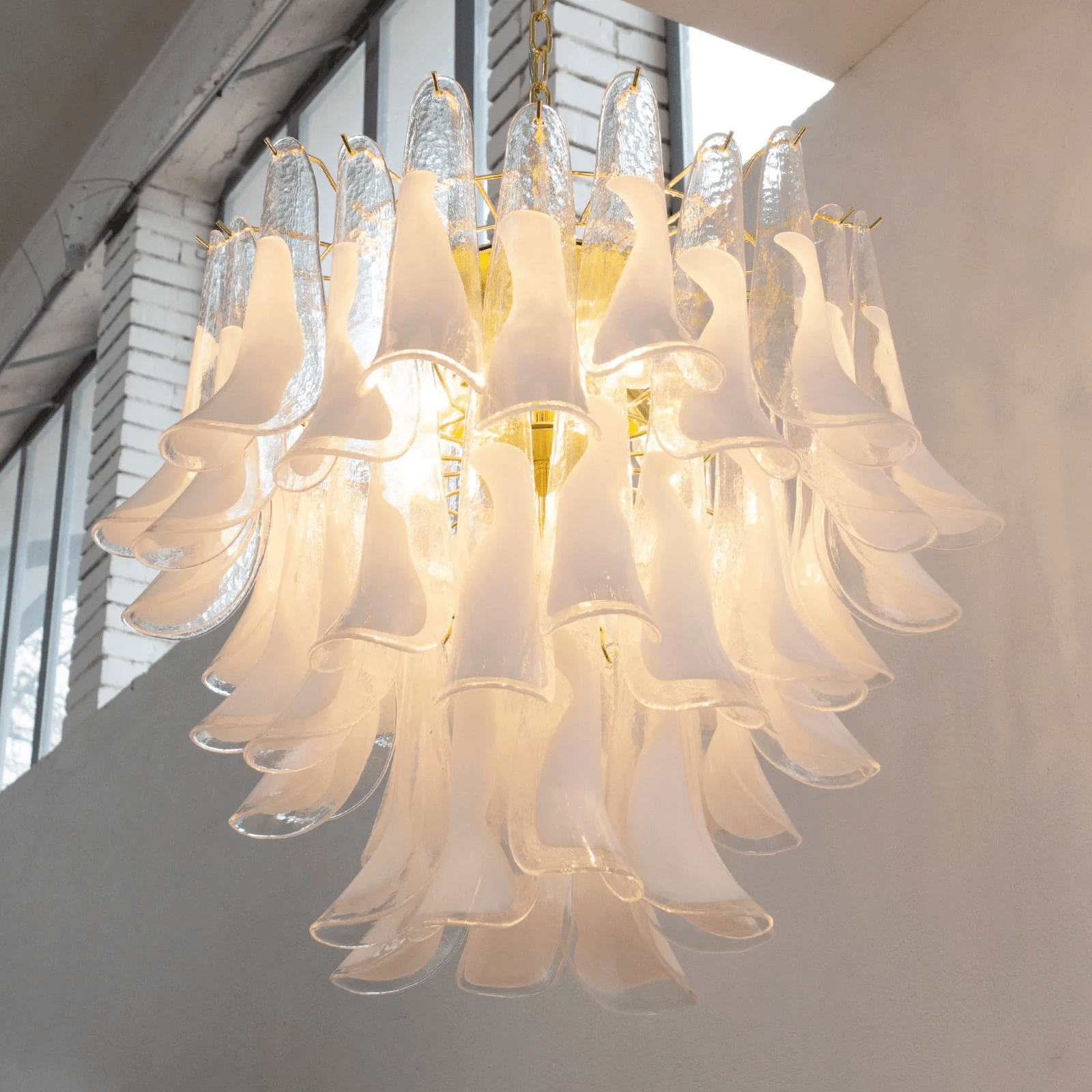 Aurora Chandelier Murano Glass Tiered Italian-Neutral Decor