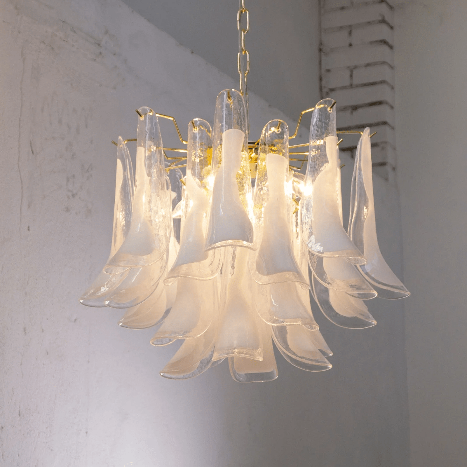 Aurora Chandelier Murano Glass Tiered Italian-Neutral Decor