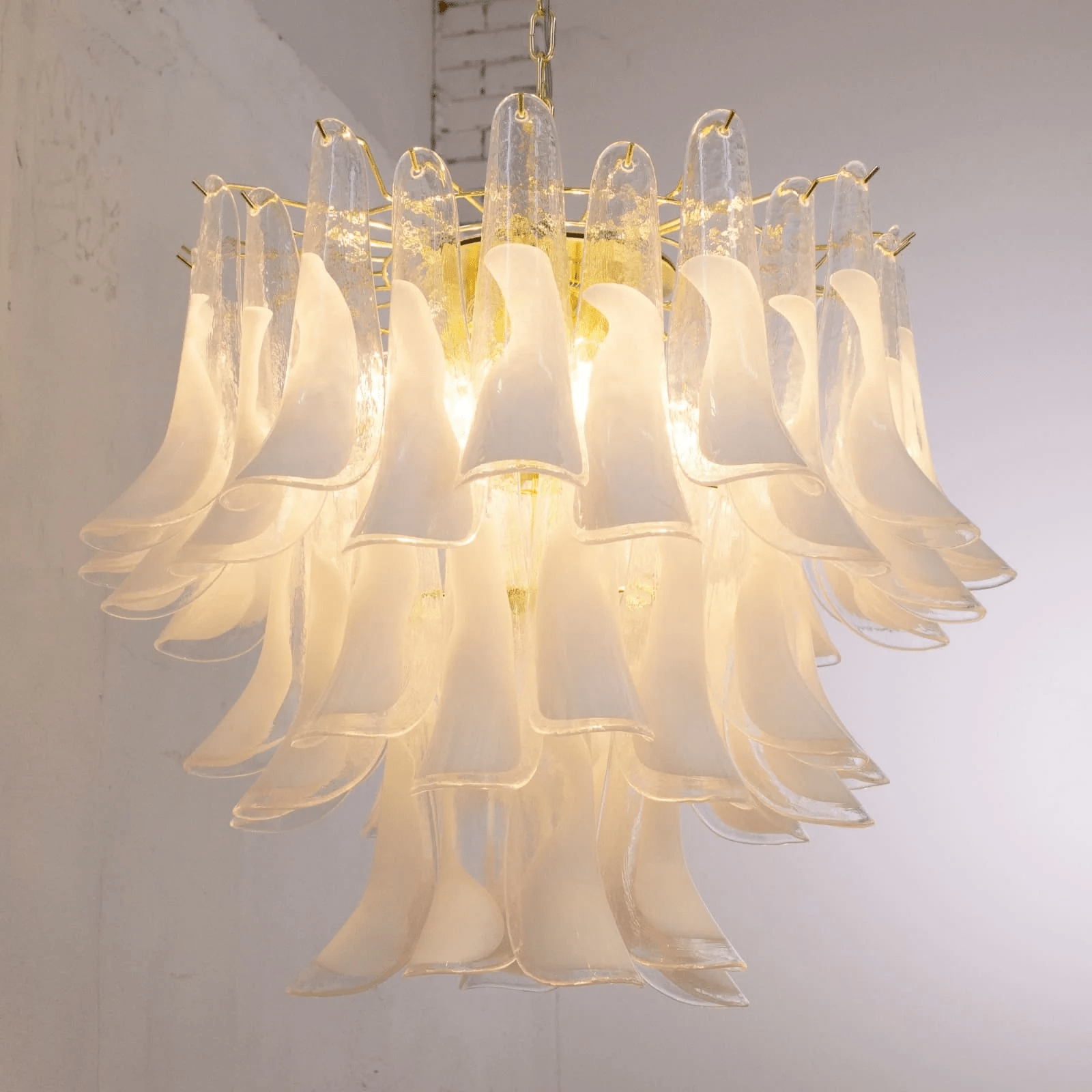 Aurora Chandelier Murano Glass Tiered Italian-Neutral Decor