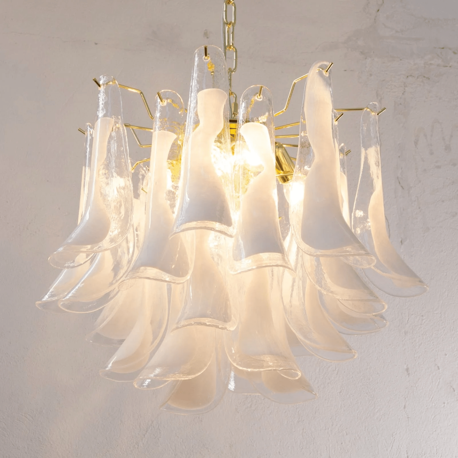 Aurora Chandelier Murano Glass Tiered Italian-Neutral Decor