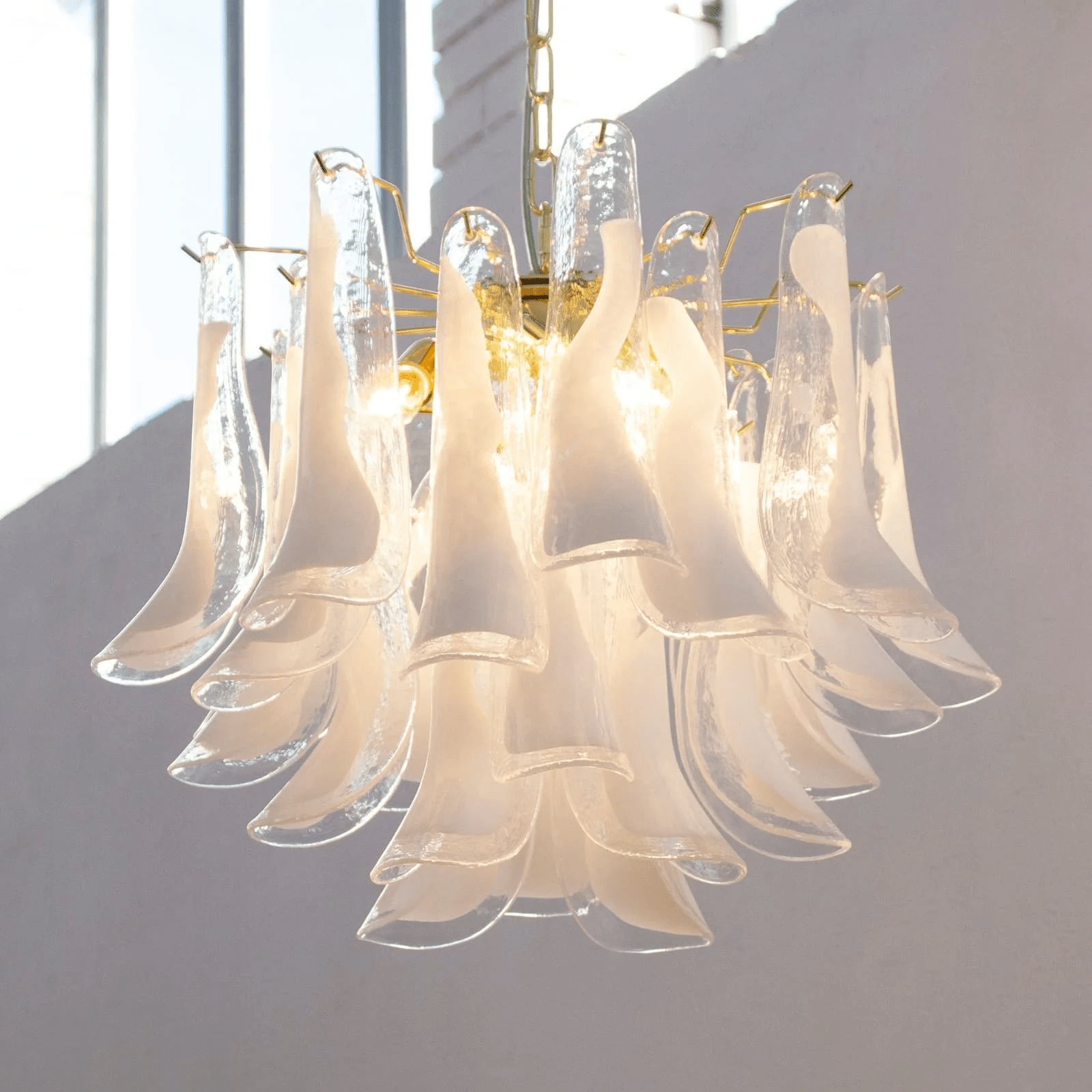 Aurora Chandelier Murano Glass Tiered Italian-Neutral Decor