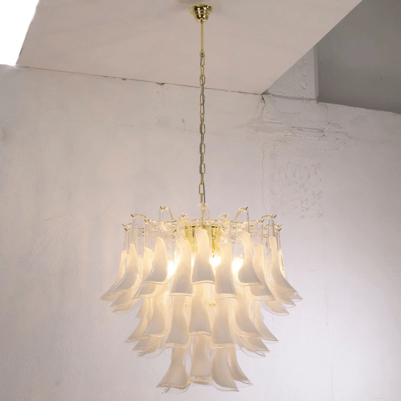 Aurora Chandelier Murano Glass Tiered Italian-Neutral Decor