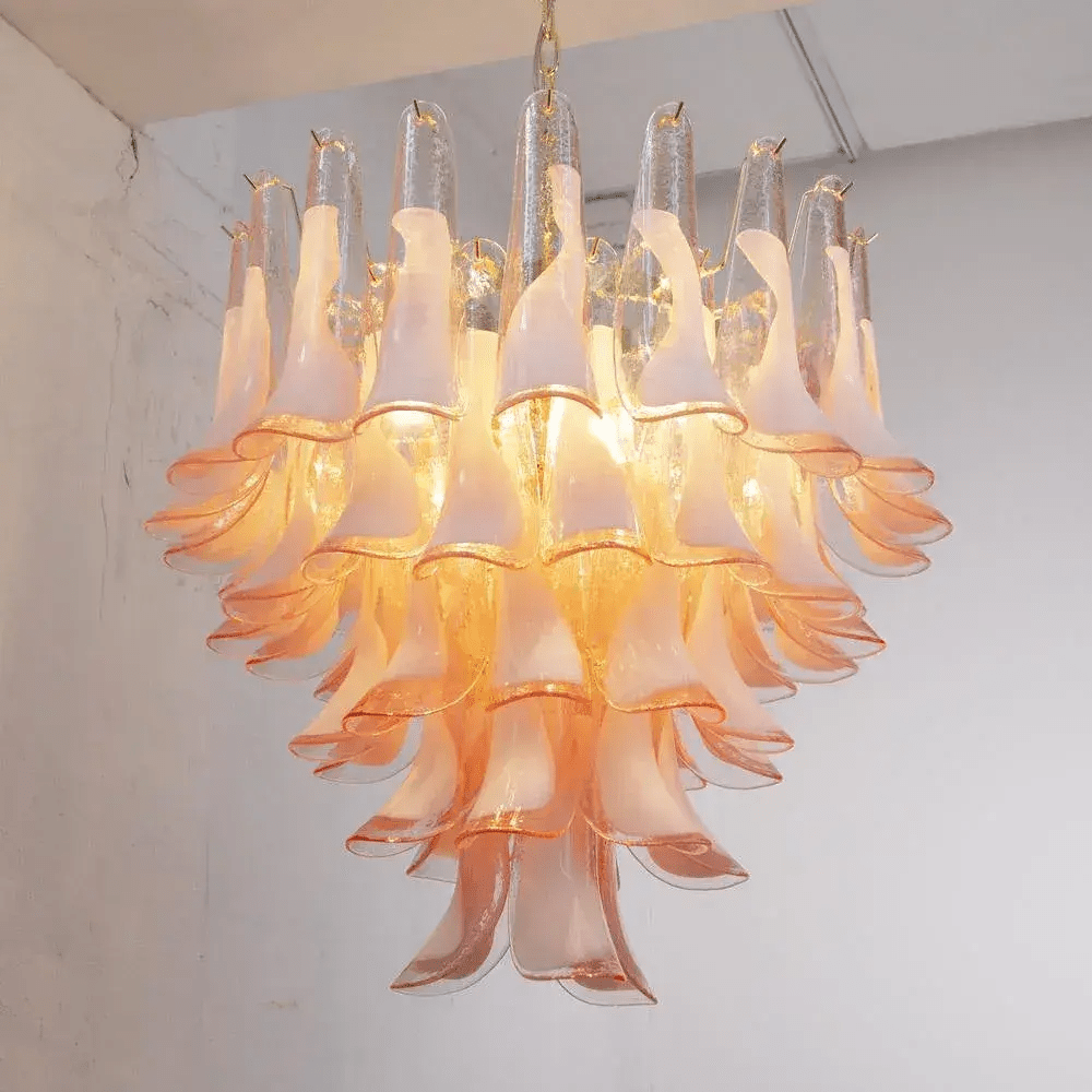 Aurora Chandelier Murano Glass Tiered Italian-Neutral Decor