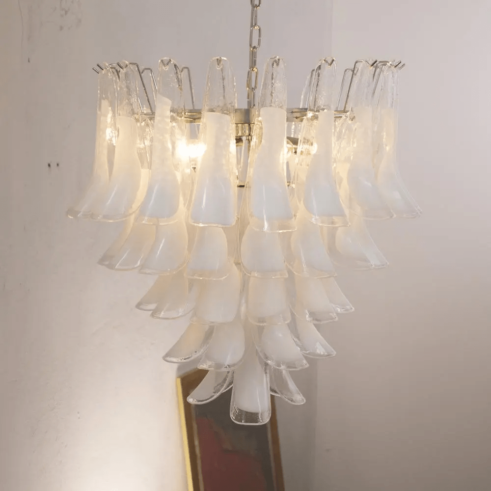 Aurora Chandelier Murano Glass Tiered Italian-Neutral Decor