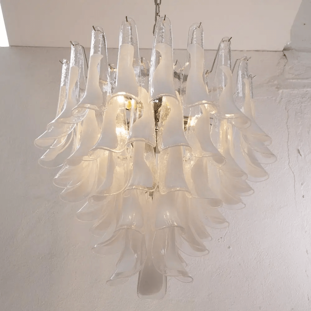 Aurora Chandelier Murano Glass Tiered Italian-Neutral Decor
