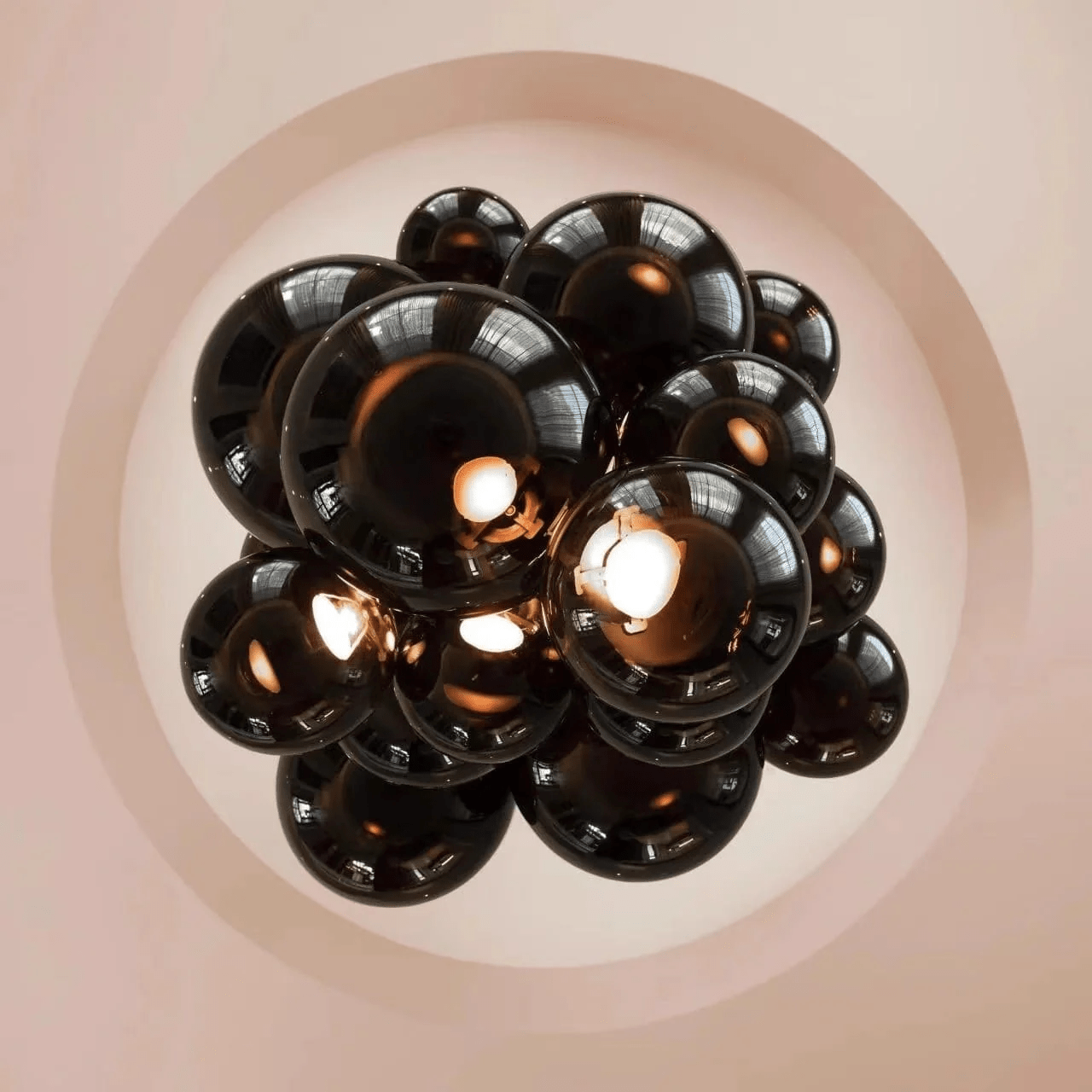 Blixo Chandelier Murano Glass Grape Cluster Art Deco-Neutral Decor