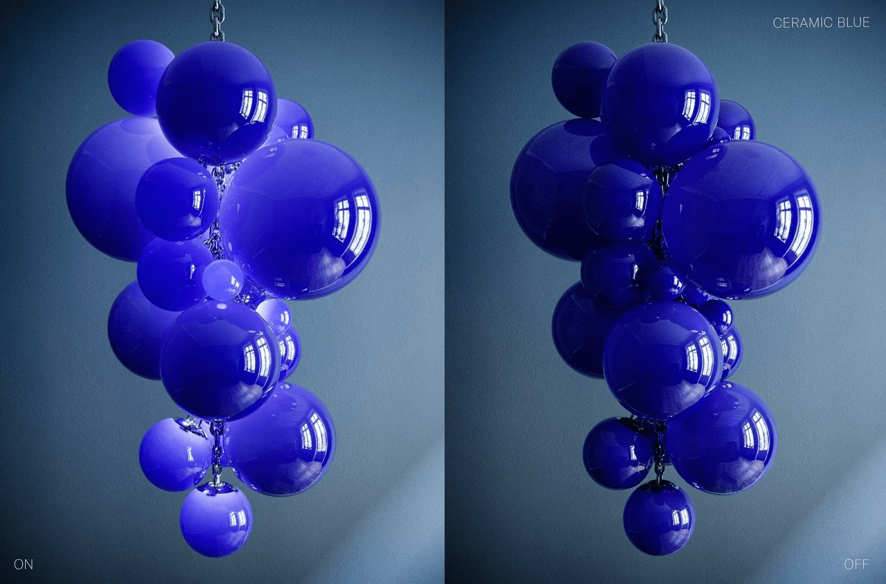 Blixo Chandelier Murano Glass Grape Cluster Art Deco-Neutral Decor