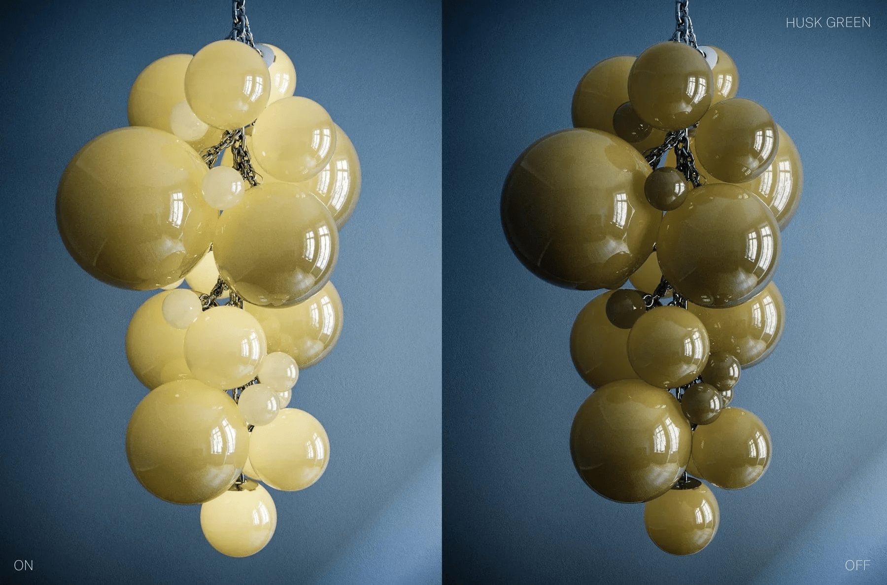 Blixo Chandelier Murano Glass Grape Cluster Art Deco-Neutral Decor