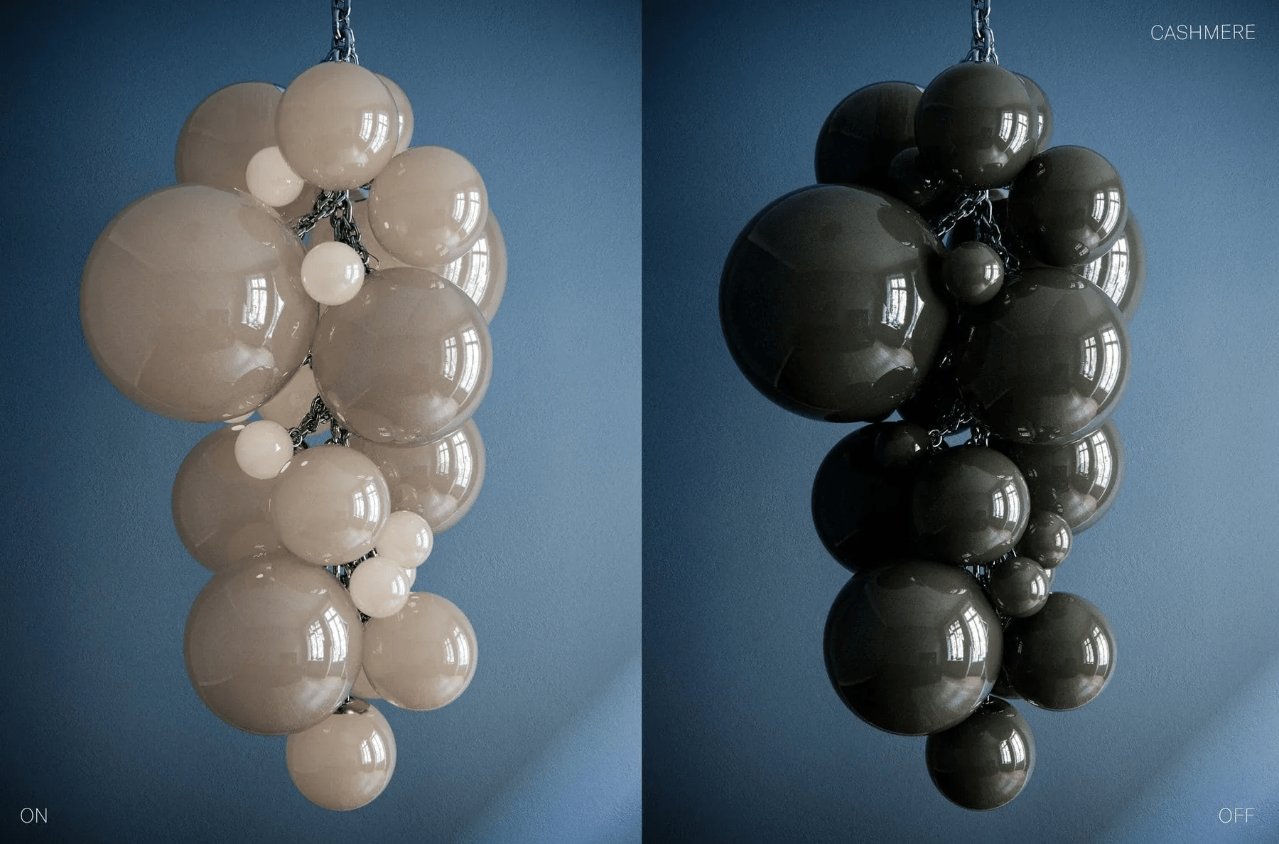 Blixo Chandelier Murano Glass Grape Cluster Art Deco-Neutral Decor