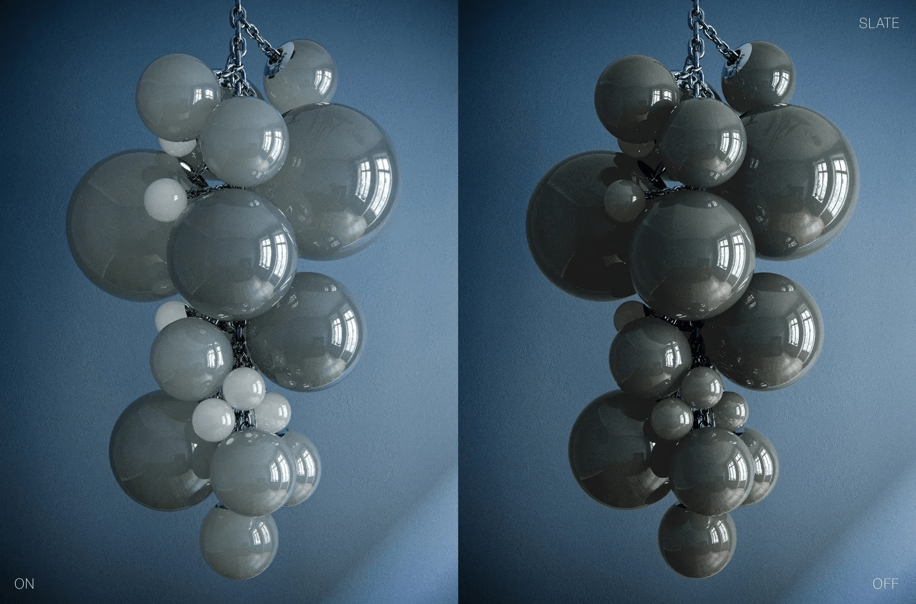 Blixo Chandelier Murano Glass Grape Cluster Art Deco-Neutral Decor