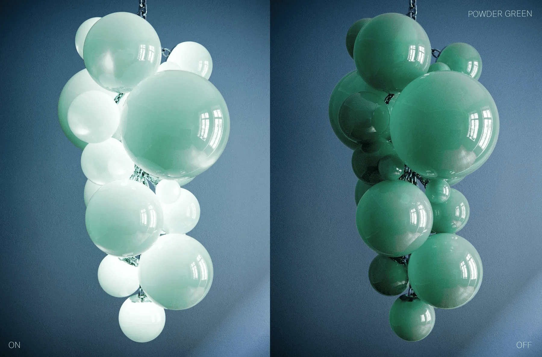 Blixo Chandelier Murano Glass Grape Cluster Art Deco-Neutral Decor