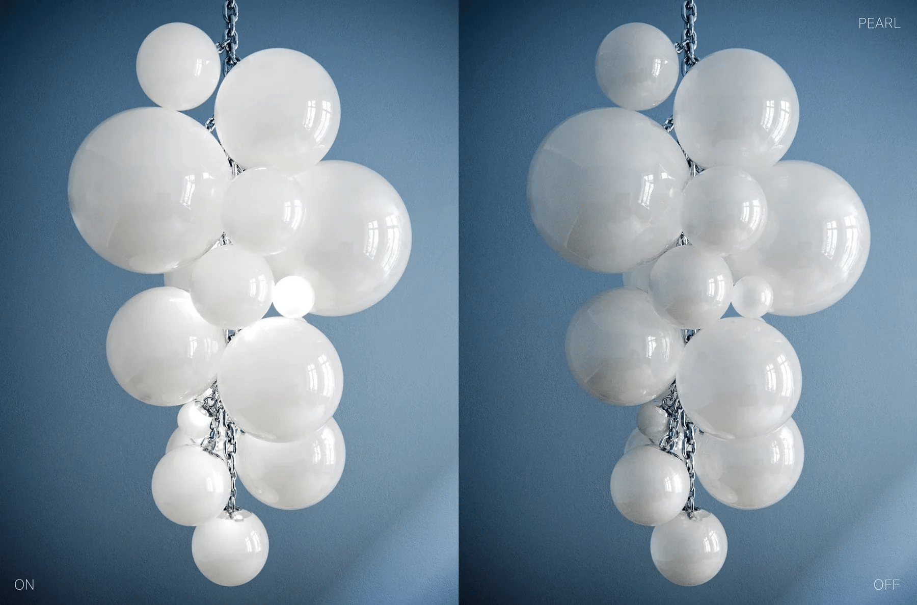 Blixo Chandelier Murano Glass Grape Cluster Art Deco-Neutral Decor