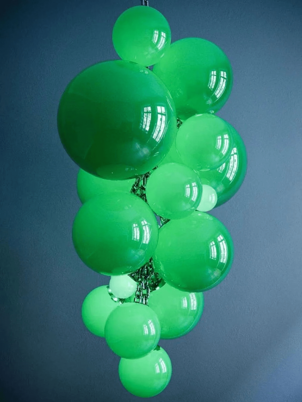 Blixo Chandelier Murano Glass Grape Cluster Art Deco-Neutral Decor