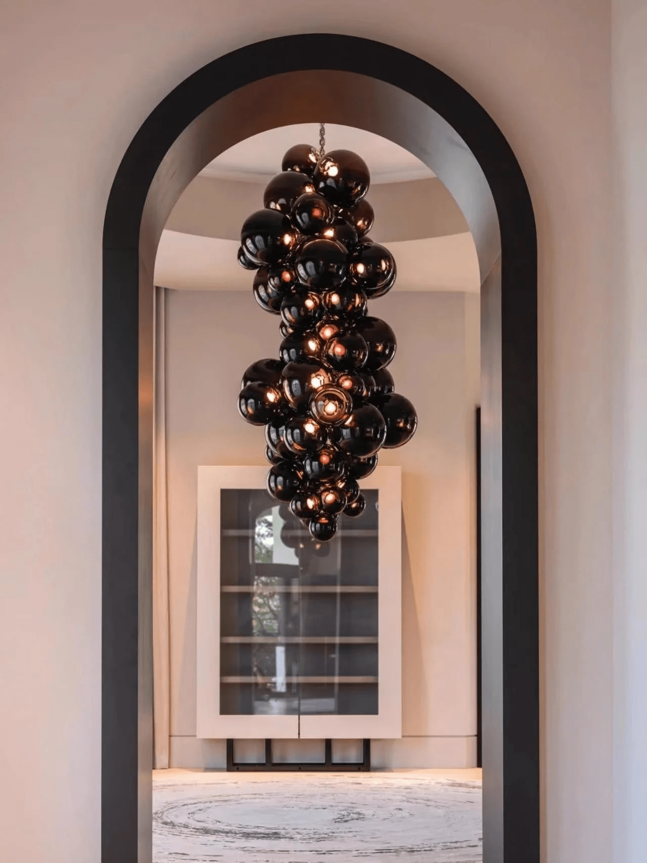 Blixo Chandelier Murano Glass Grape Cluster Art Deco-Neutral Decor