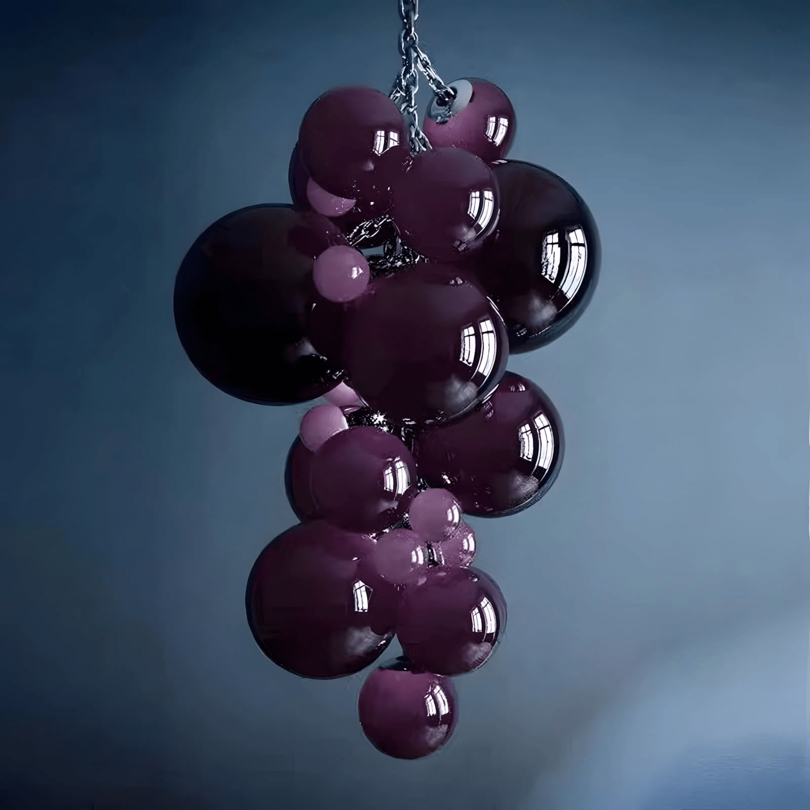 Blixo Chandelier Murano Glass Grape Cluster Art Deco-Neutral Decor