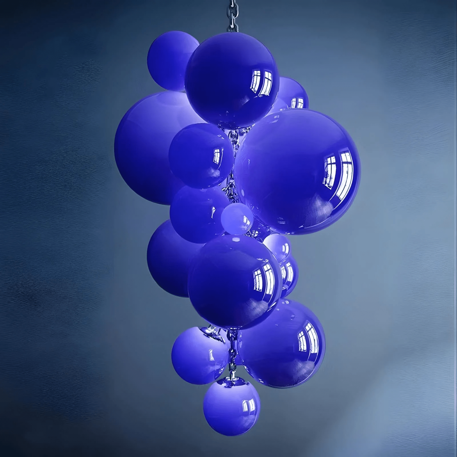 Blixo Chandelier Murano Glass Grape Cluster Art Deco-Neutral Decor