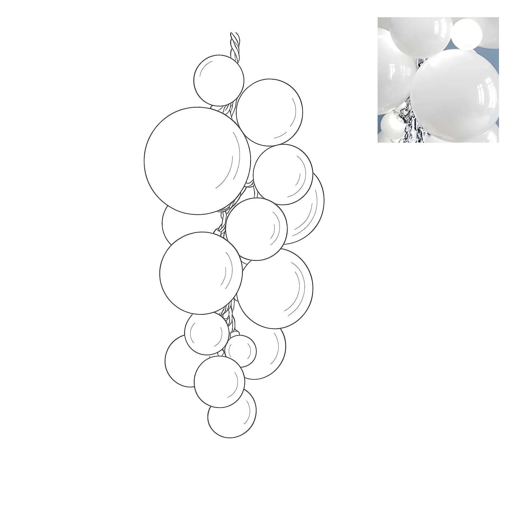 Blixo Chandelier Murano Glass Grape Cluster Art Deco-Neutral Decor